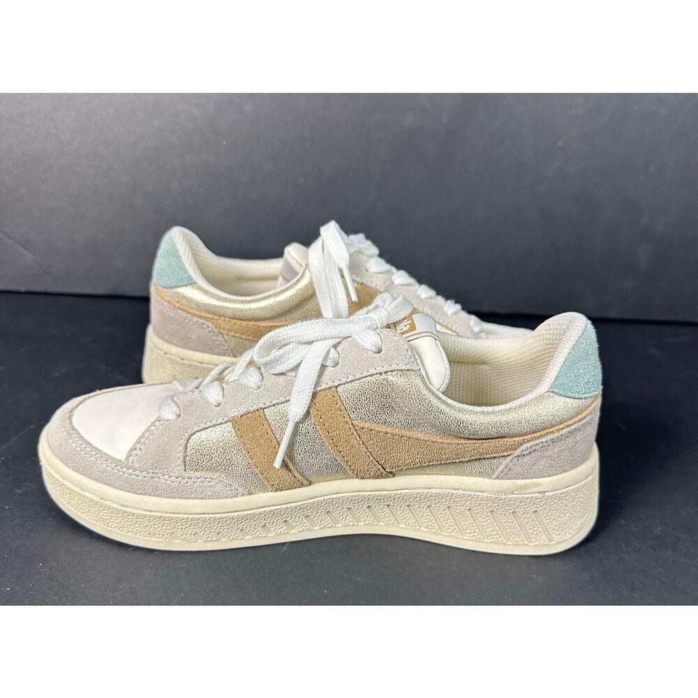 Gola Superslam Blaze Sneakers Womens Size 6.5 Gold Metallic Shimmer Shoes - Picture 7 of 10